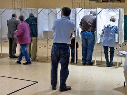 Voters cast their ballots