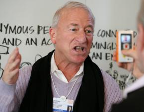 SEIU President Andy Stern is interviewed while at the World Economic Forum in Davos, Switzerland
